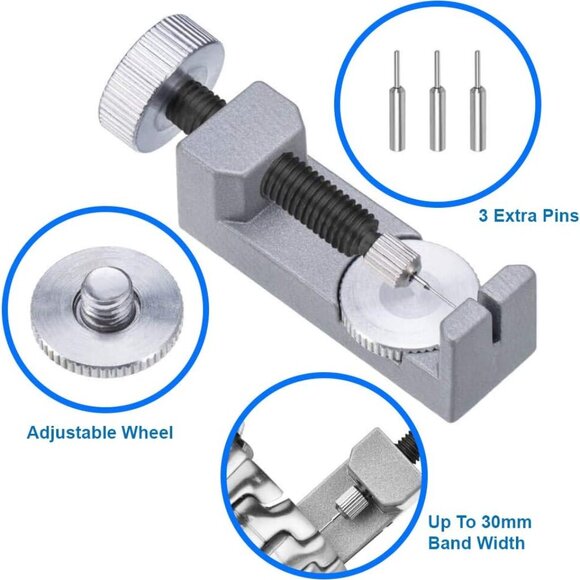 Watch Band Strap Link Pin Remover Adjustable Repair Tool Kit - Picture 4 of 7